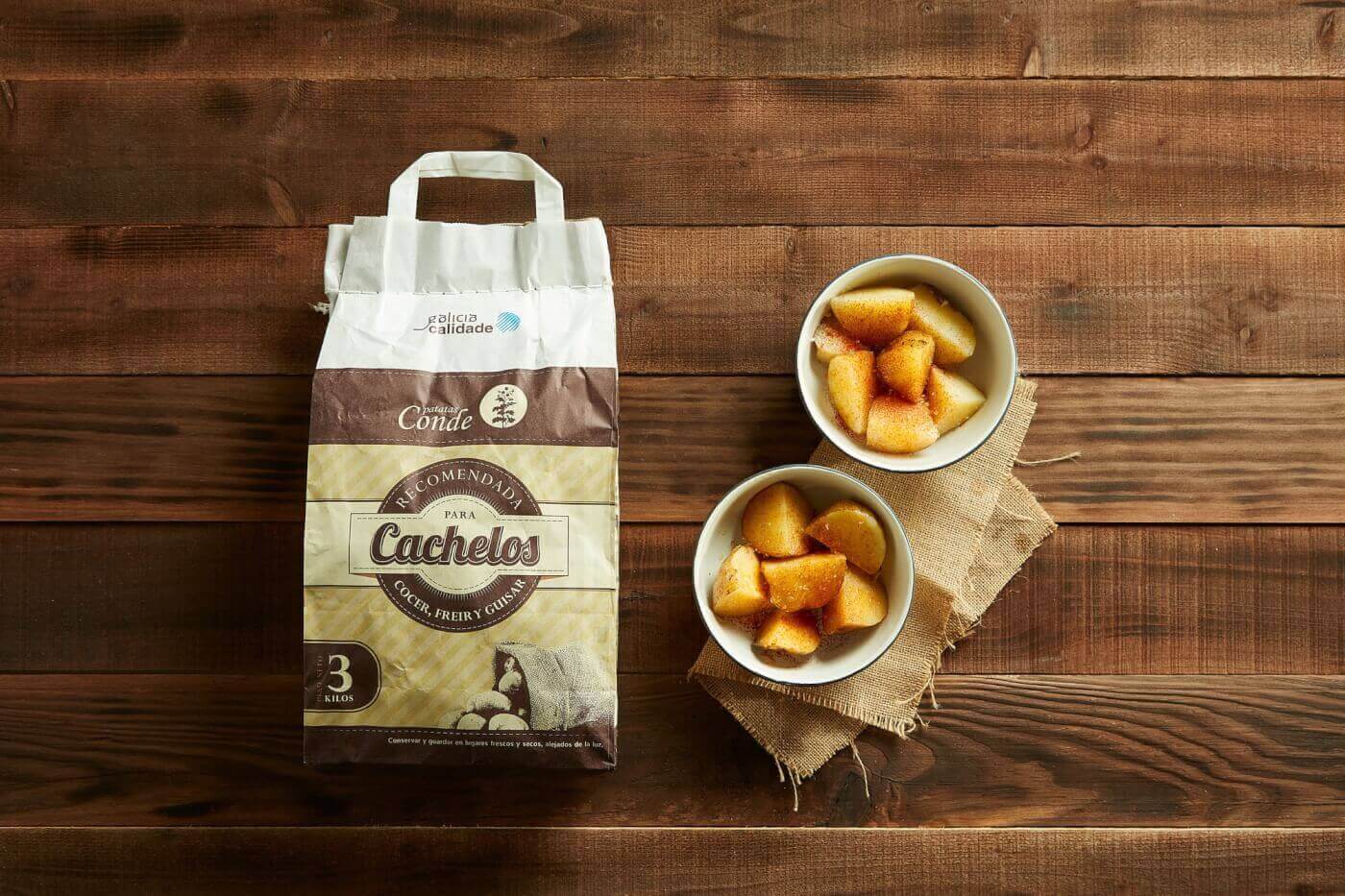 Comprar Cachelos de variedad Kennebec. Patatas Conde